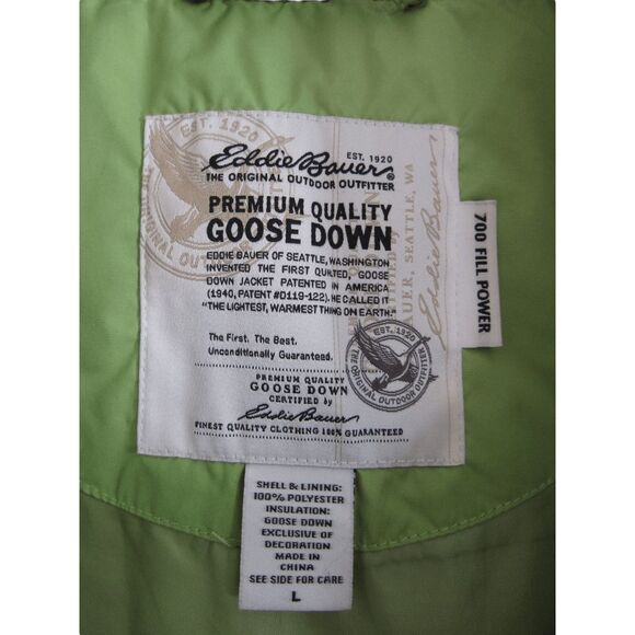 Eddie Bauer 700 Fill Goose Down Vest Womens L Adjustable Vest WARM EB700 - Picture 8 of 9